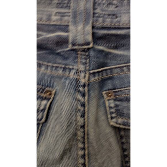 Hudson Mens Jeans 33 Medium Wash Mid Rise Straight Regular Fit Semi Distressed - Picture 7 of 10
